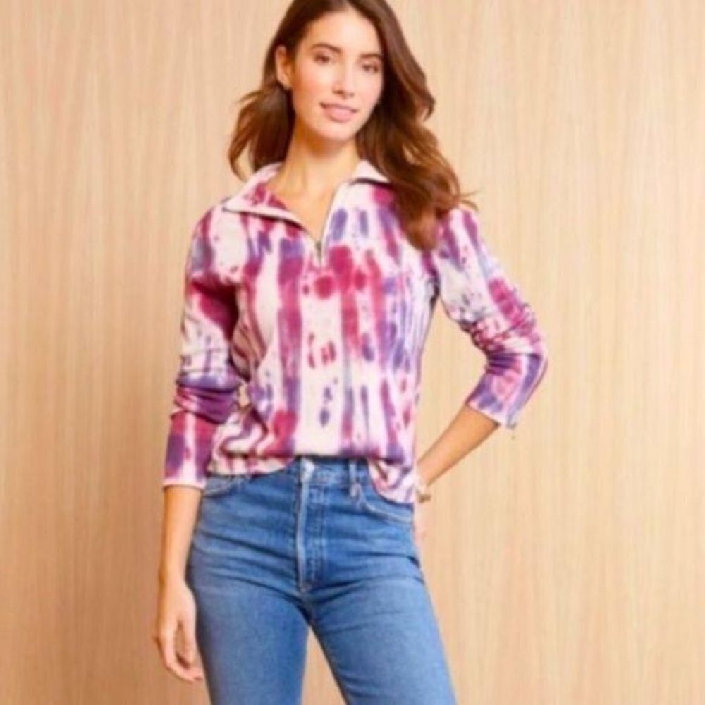 NWT Chaser Tie Dye Vintage Thermal Sweatshirt XS
